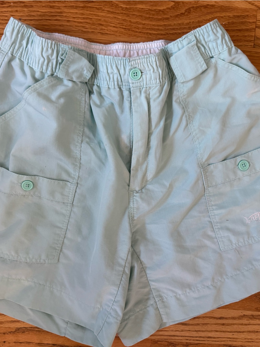 AFTCO Men's Seafoam Green Cargo Shorts Size 34